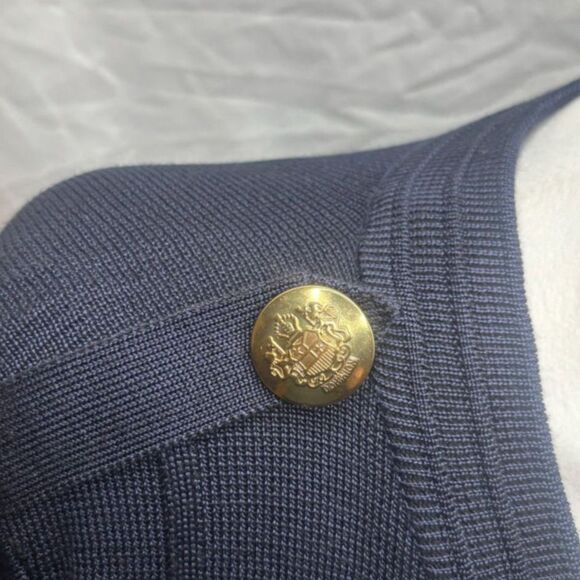 INC International Concepts Parisian Tweed Designer Zip Gold Navy Casual Jacket - Picture 5 of 8